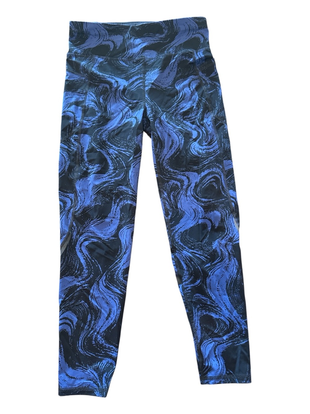 Sweaty Betty Zero Gravity Leggings - Size M - Abstract Blue/Black Wave Print